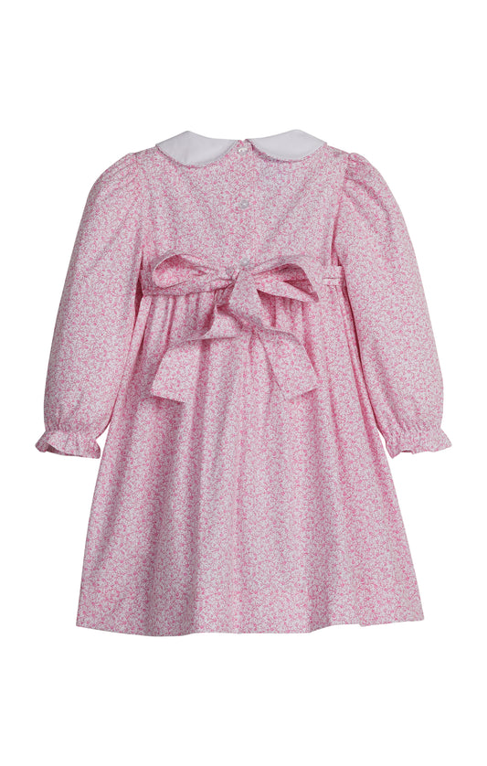 Smocked Natalie Dress, Pink Vinings