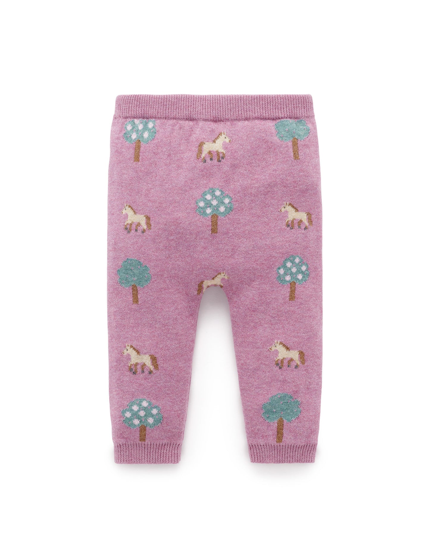 On The Farm Leggings, Lilac Orchard Jacquard