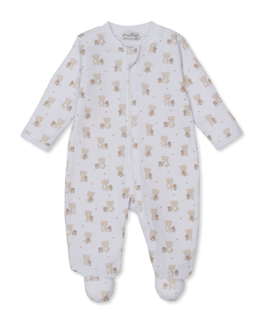 Printed Zippered Footie, Teddy Bear Love