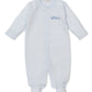 CLB Striped Premier Footie with Train Embroidery