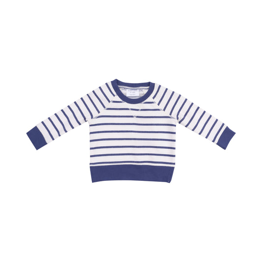 Navy Stripe French Terry Raglan Jogger Set