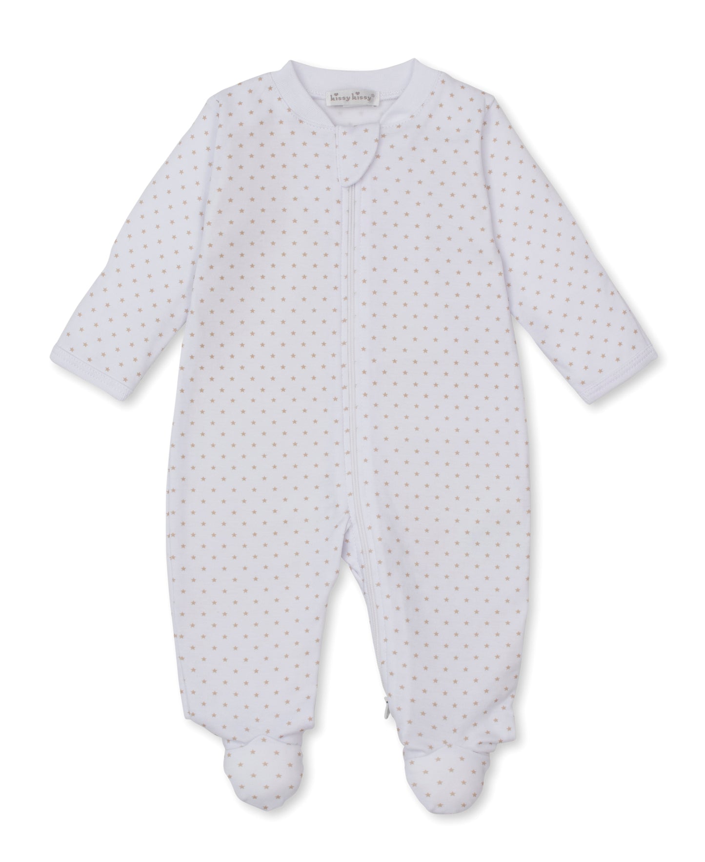 Printed Zippered Footie, Teddy Bear Love Stars
