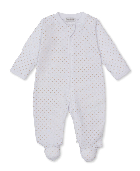 Printed Zippered Footie, Teddy Bear Love Stars
