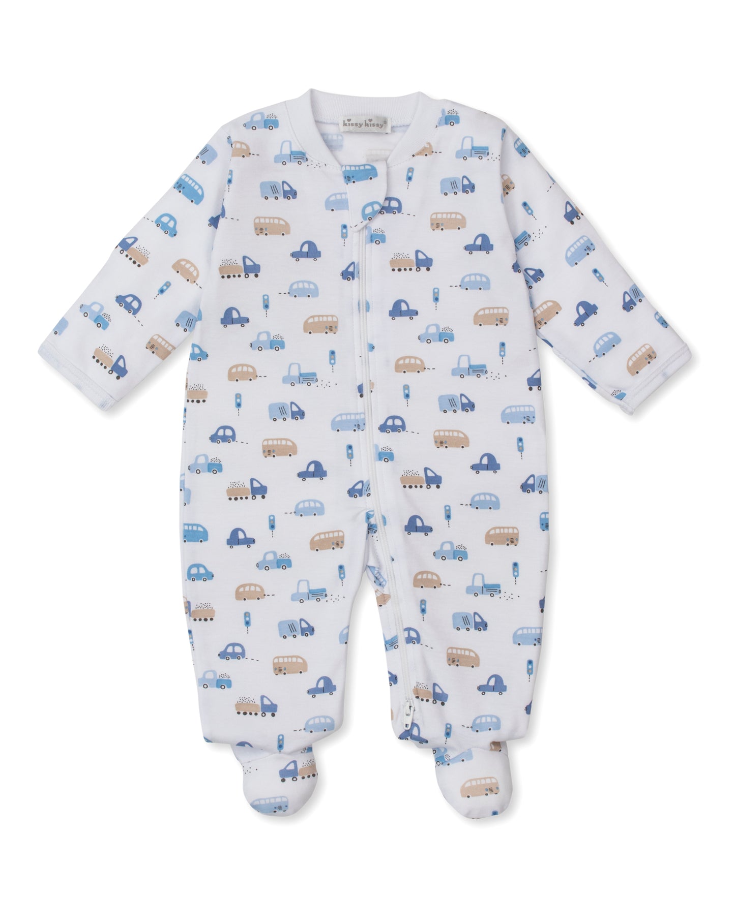 Printed Zippered Footie, Stop & Go Traffic