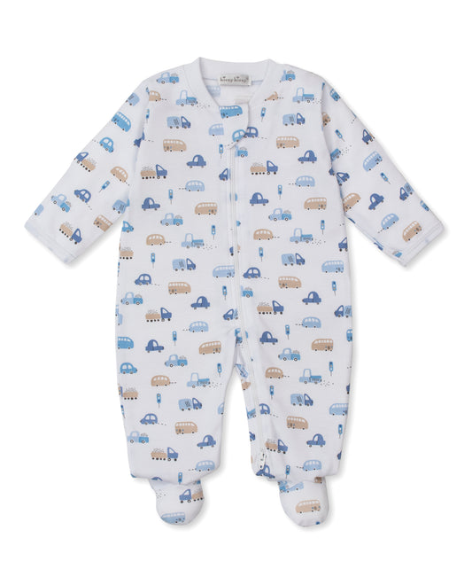 Printed Zippered Footie, Stop & Go Traffic