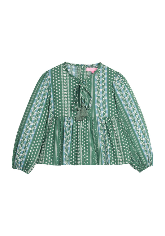 Riviera Top, Fairfield Forest Stripe