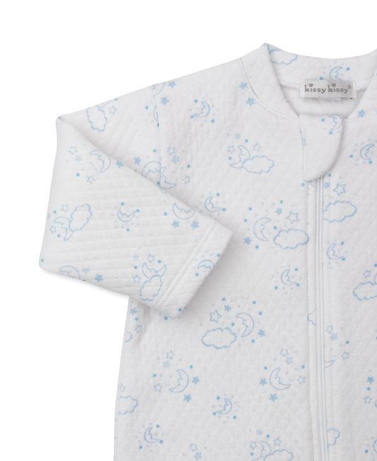 Printed Jacquard Printed Zippered Footie, Cheerful Good Night