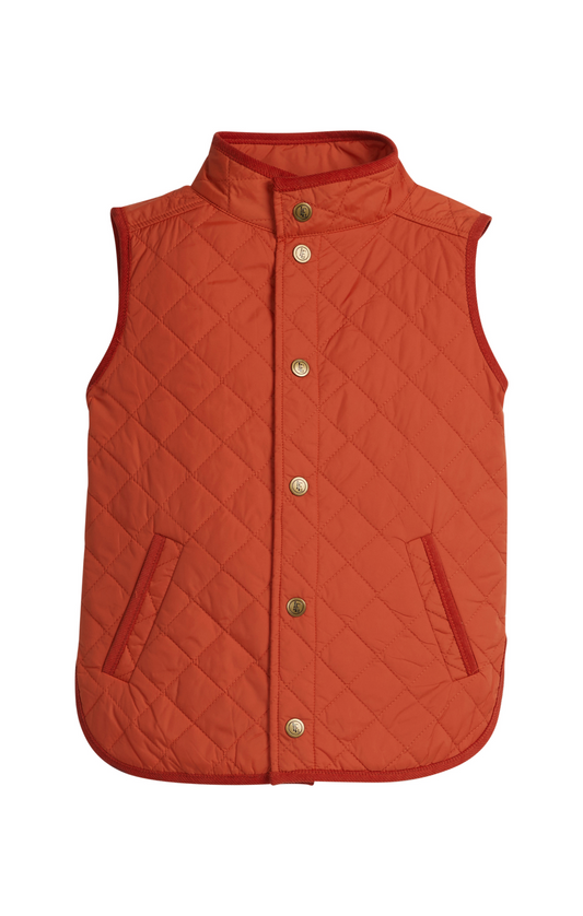 Classic Quilted Vest - Orange