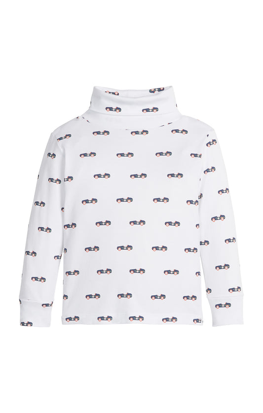 Printed Turtleneck - Vintage Race Car