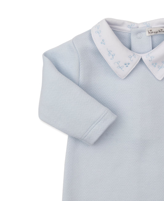 Jacquard Collared  Footie, Sweet Homecoming