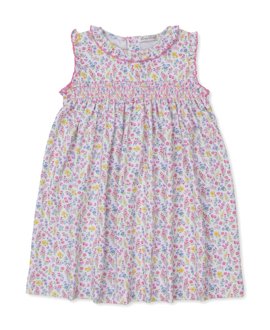 Printed Sleeveless Play Dress, Pastel Gardens