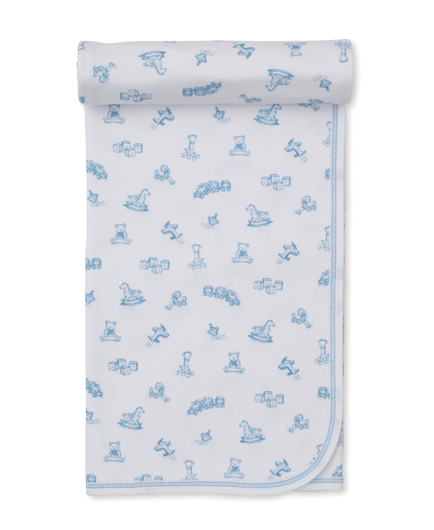Printed Receiving Blanket, Vintage Toy Treasures