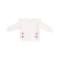 Danish Daisy French Terry Ruffle Patch Sweatshirt + Jogger
