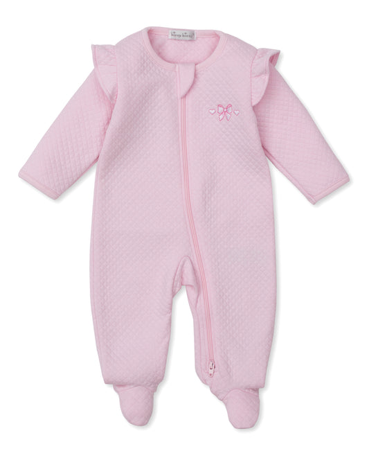 Jacquard Zippered Footie, Billowy Bows