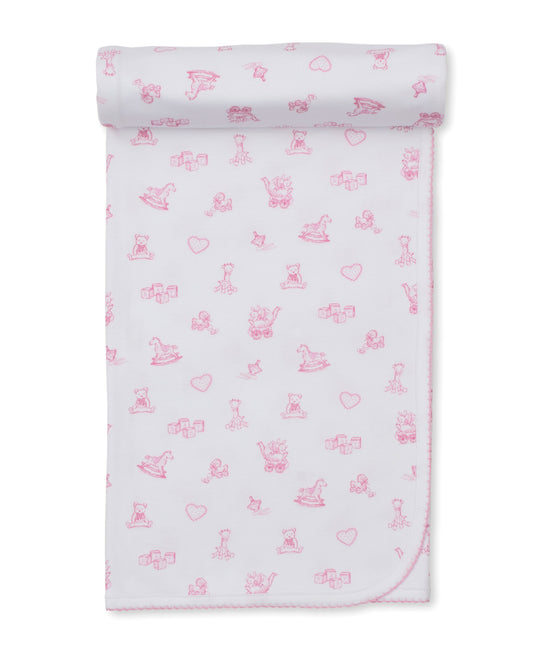 Printed Receiving Blanket, Vintage Toy Treasures