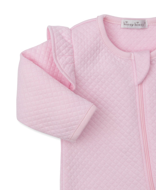 Jacquard Zippered Footie, Billowy Bows