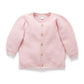 Textured Cardigan, Pink Melange