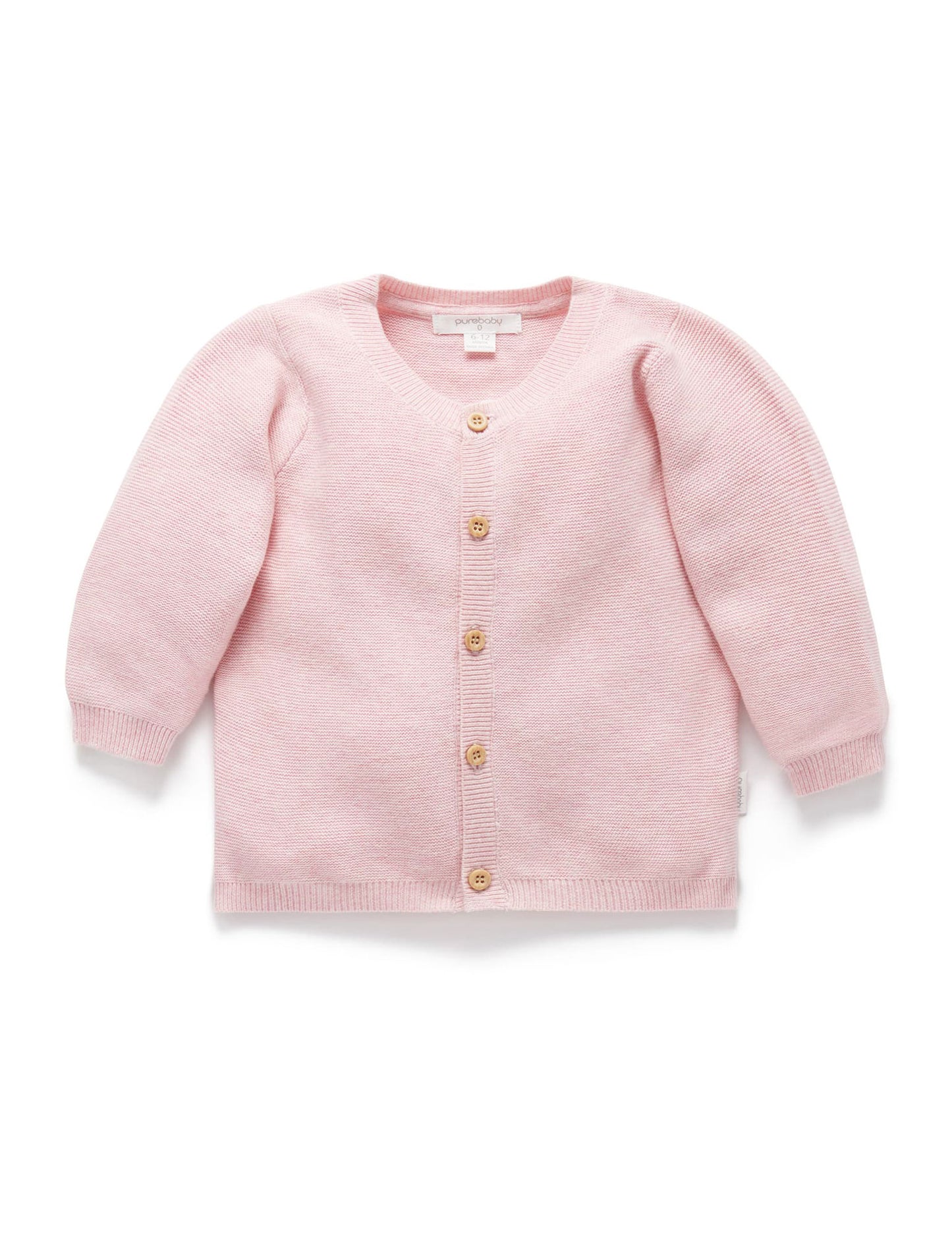 Textured Cardigan, Pink Melange