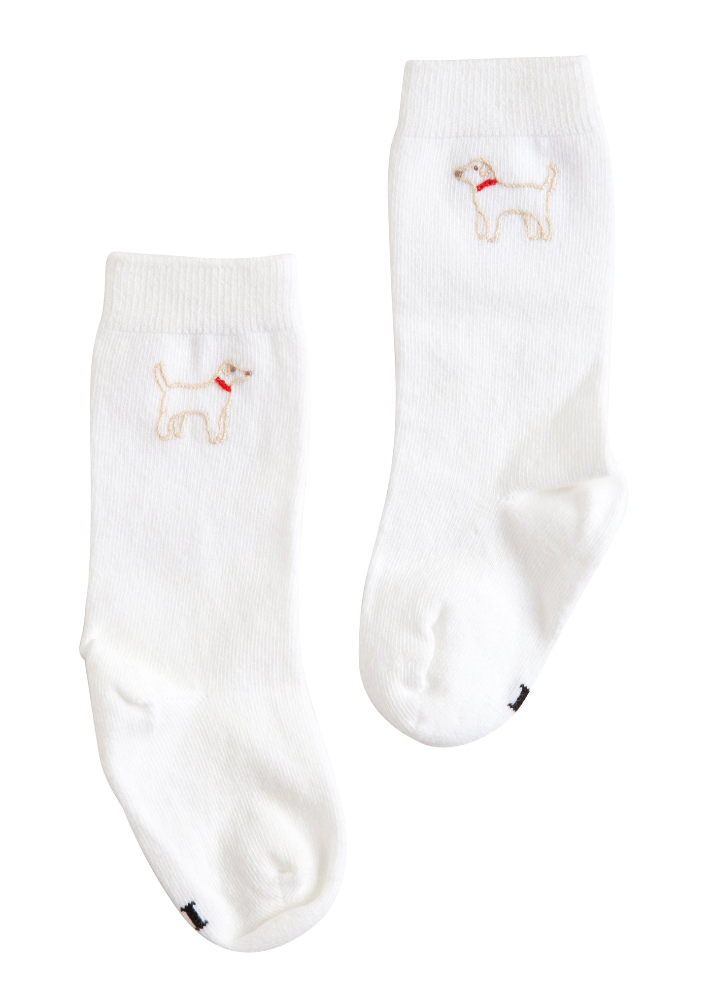 Boy Lab Knee High White Socks
