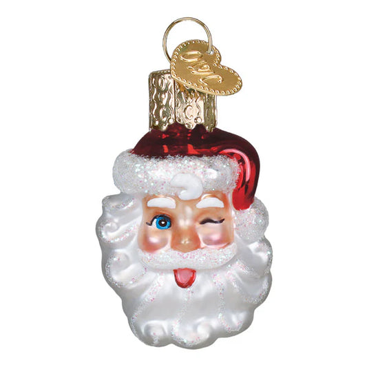 Ornament, Mini Winking Santa