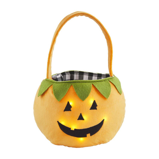 Light Up Halloween Treat Bag, Jack-O-Lantern