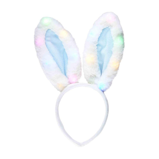 Blue Light Up Bunny Headband