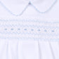 Taylor & Tyler Blue Smocked Collared Footie