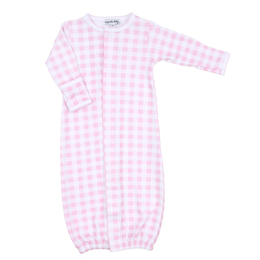 Baby Checks Pink Converter Gown, Fall '23