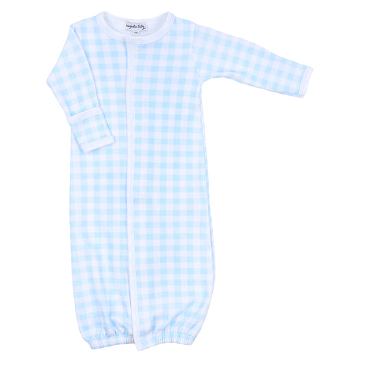 Baby Checks Blue Converter Gown, Fall '23
