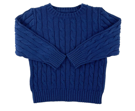 Cable Crewneck Knit Sweater