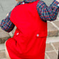 Corduroy Short John John with Tab