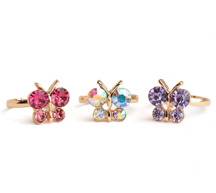 3 Piece Ring Set, Butterfly
