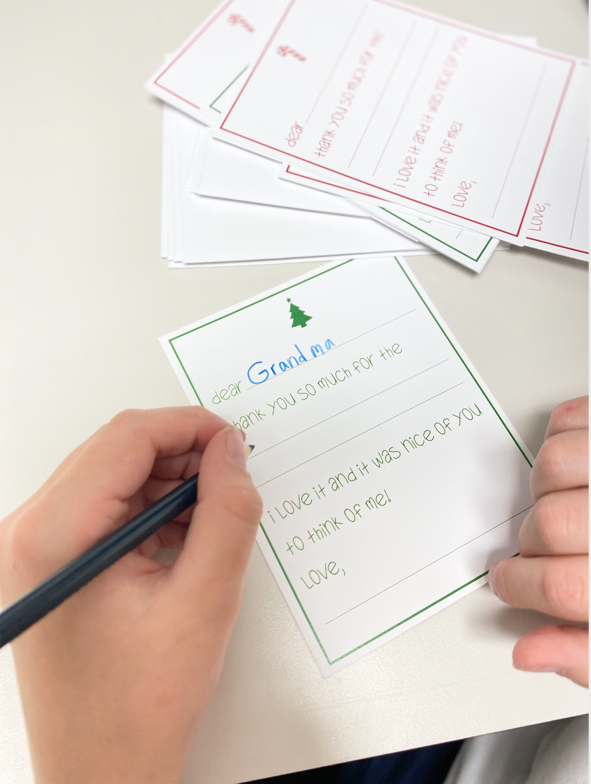 Christmas, Fill in the Blank, Thank You Note Set
