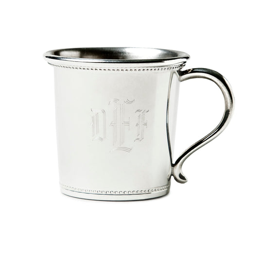 Personalized Classic Pewter Baby Cup, Mississippi