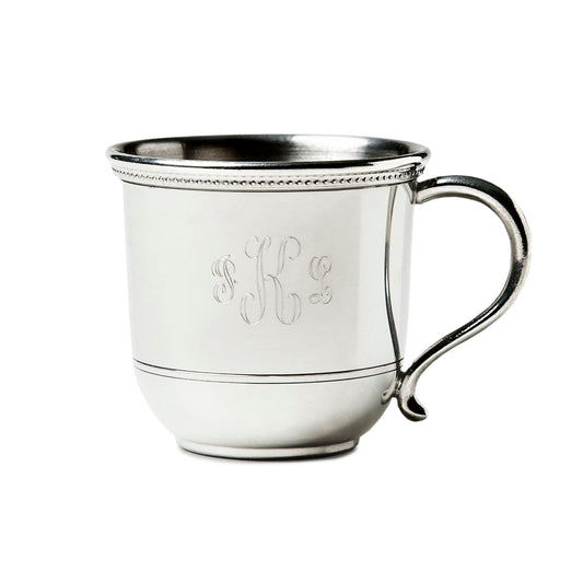 Personalized Classic Pewter Baby Cup, Images