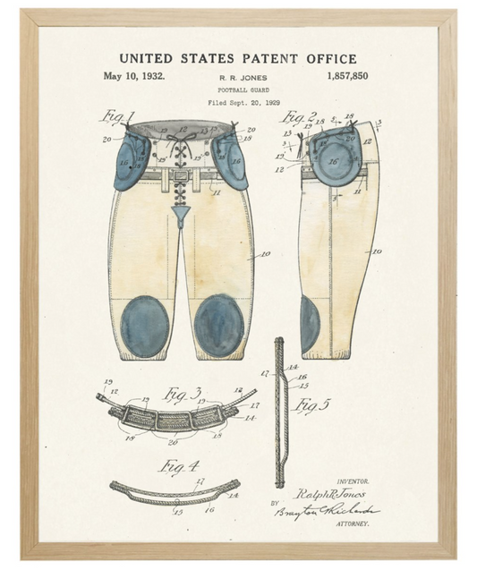 Framed Art, Football Pants Patent