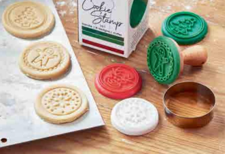 Christmas Silicone Cookie Stamps & Cutter Set