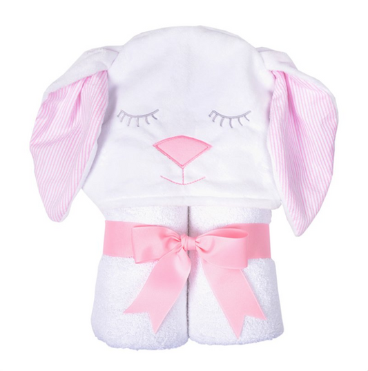 Hooded Towel, Pink Bunny