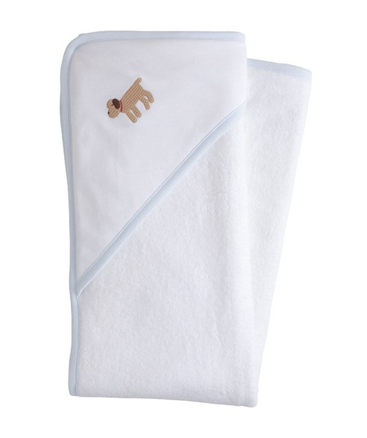 Hooded Towel, Lab with Blue