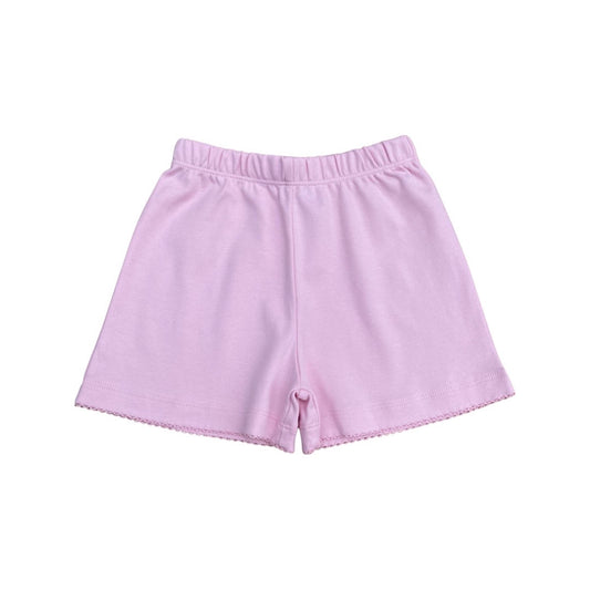 Girl Cotton Play Shorts, Light Pink