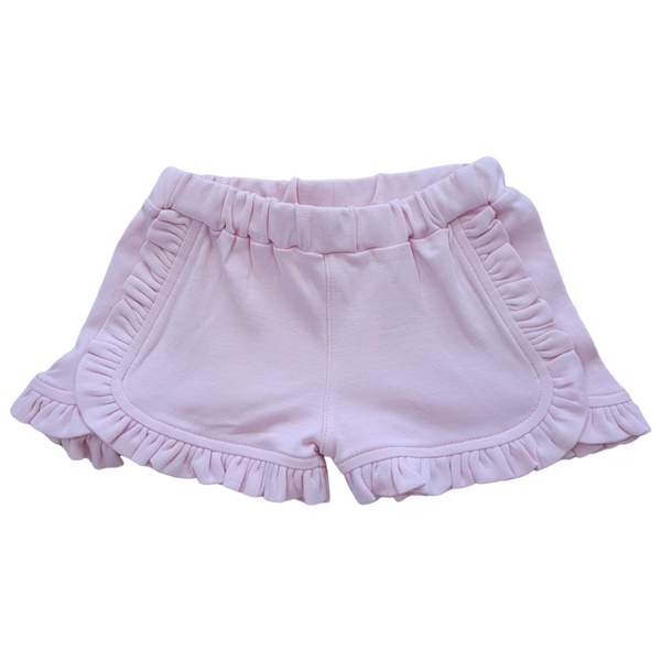 Girl's Corduroy Lt. Pink Straight Ruffle Pants – Baby Braithwaite