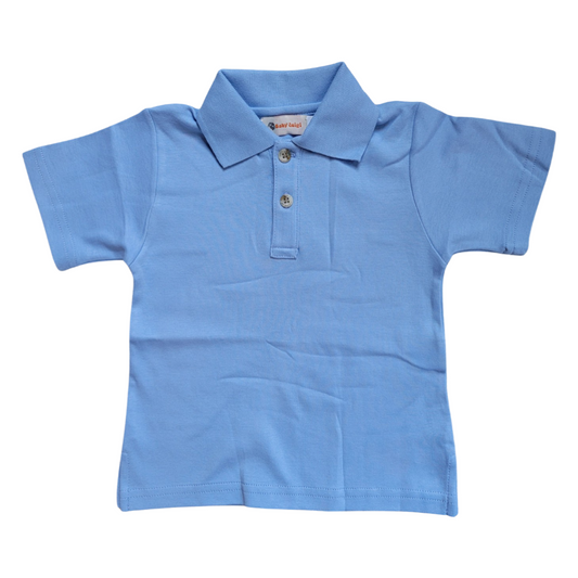 Short Sleeve Polo Shirt, Sky Blue