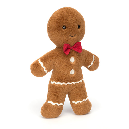 Jolly Gingerbread Fred Solid Red Bowtie, Huge