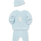 Bear Quilted Light Blue 3pc Pant Set