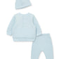 Bear Quilted Light Blue 3pc Pant Set
