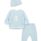 Bear Quilted Light Blue 3pc Pant Set