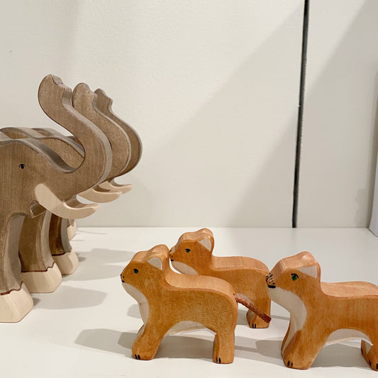 Wooden Animal, Lion Cub