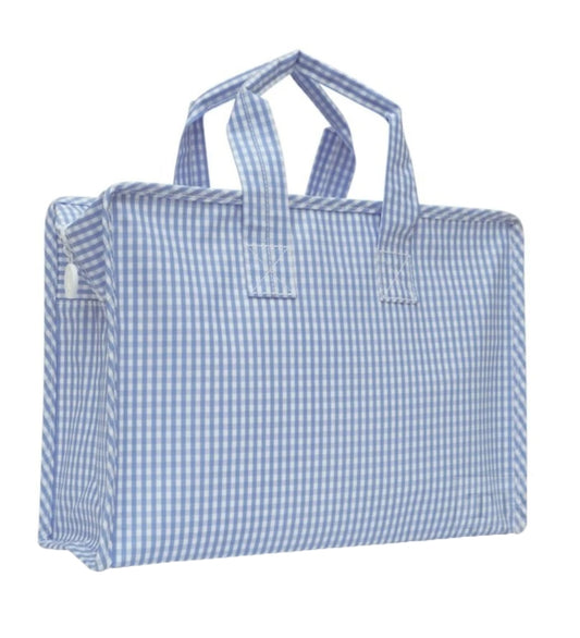 My Overnight Bag, Gingham Sky Blue