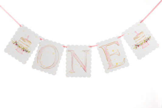 "One" Highchair Banner