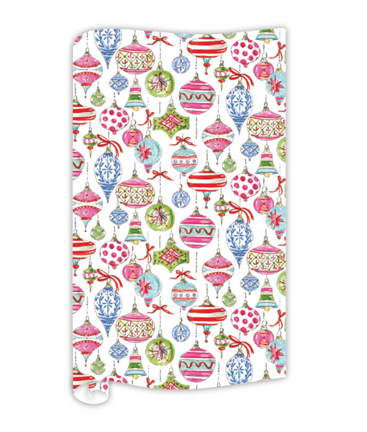 Wrapping Paper, Holiday Ornaments 8ft